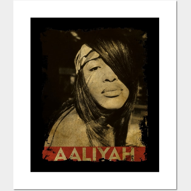 TEXTURE ART- Aaliyah - RETRO STYLE 1 Wall Art by ZiziVintage